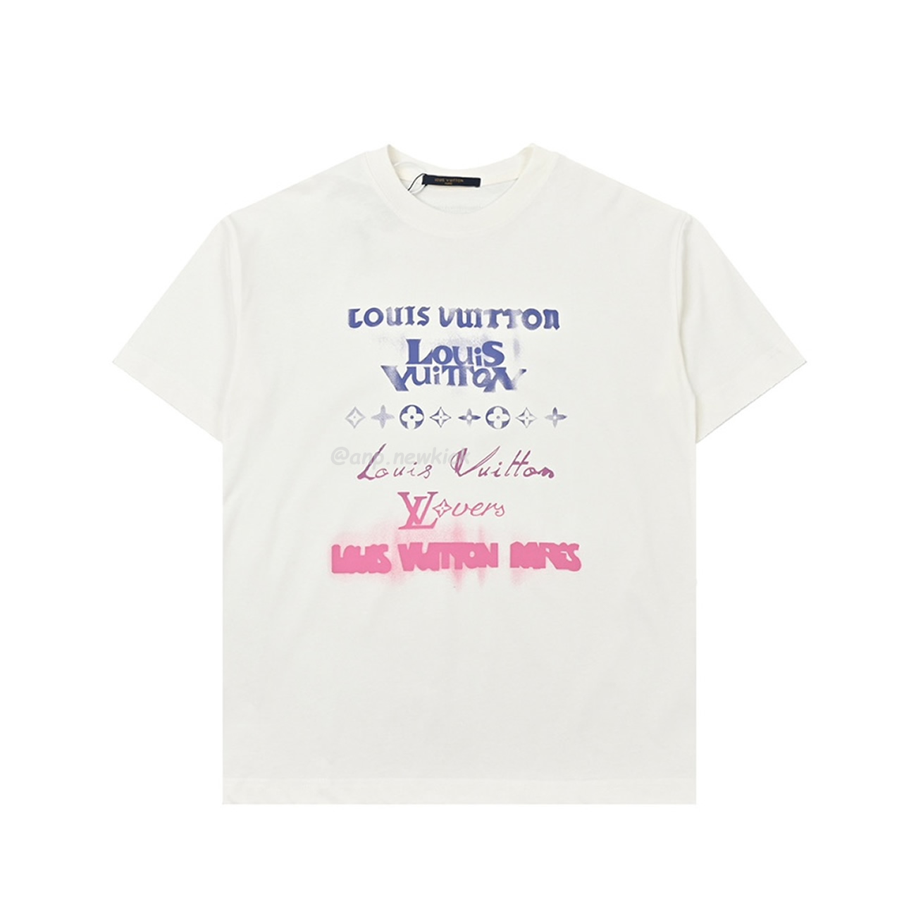 Louis Vuitton Top Logo Letter Short Sleeve T Shirt (2) - newkick.app